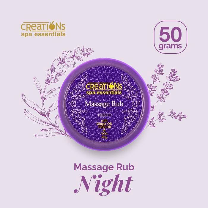 Creations Spa Essentials Massage Rub Night 50g