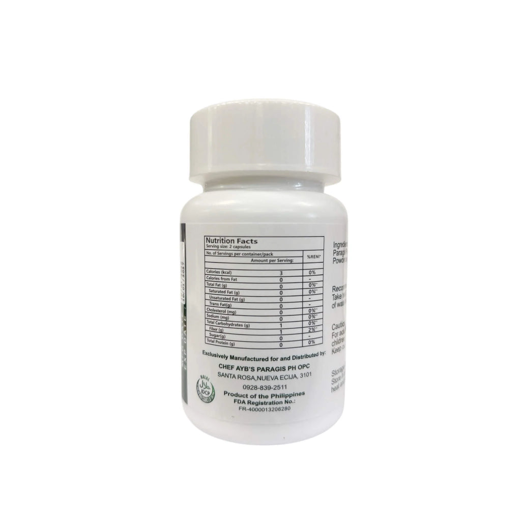 Chef Ayb’s Capsules Paragis with Moringa and Guyabano 60 Vegetable Capsules x 500 mg
