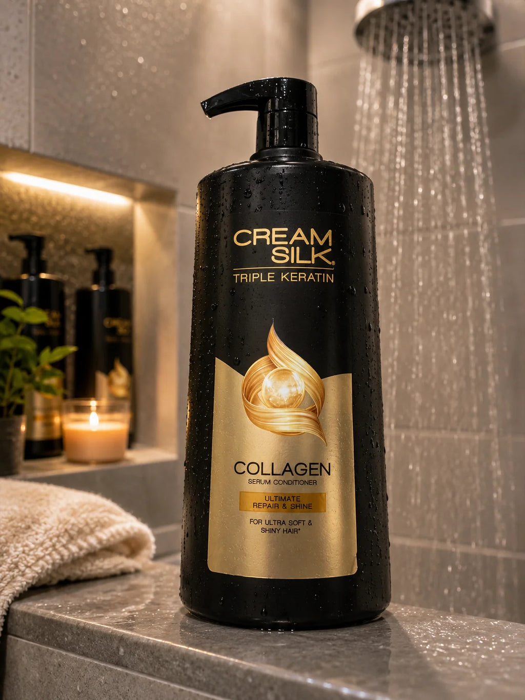 Cream Silk Triple Keratin Collagen - Ultimate Repair & Shine 900ml