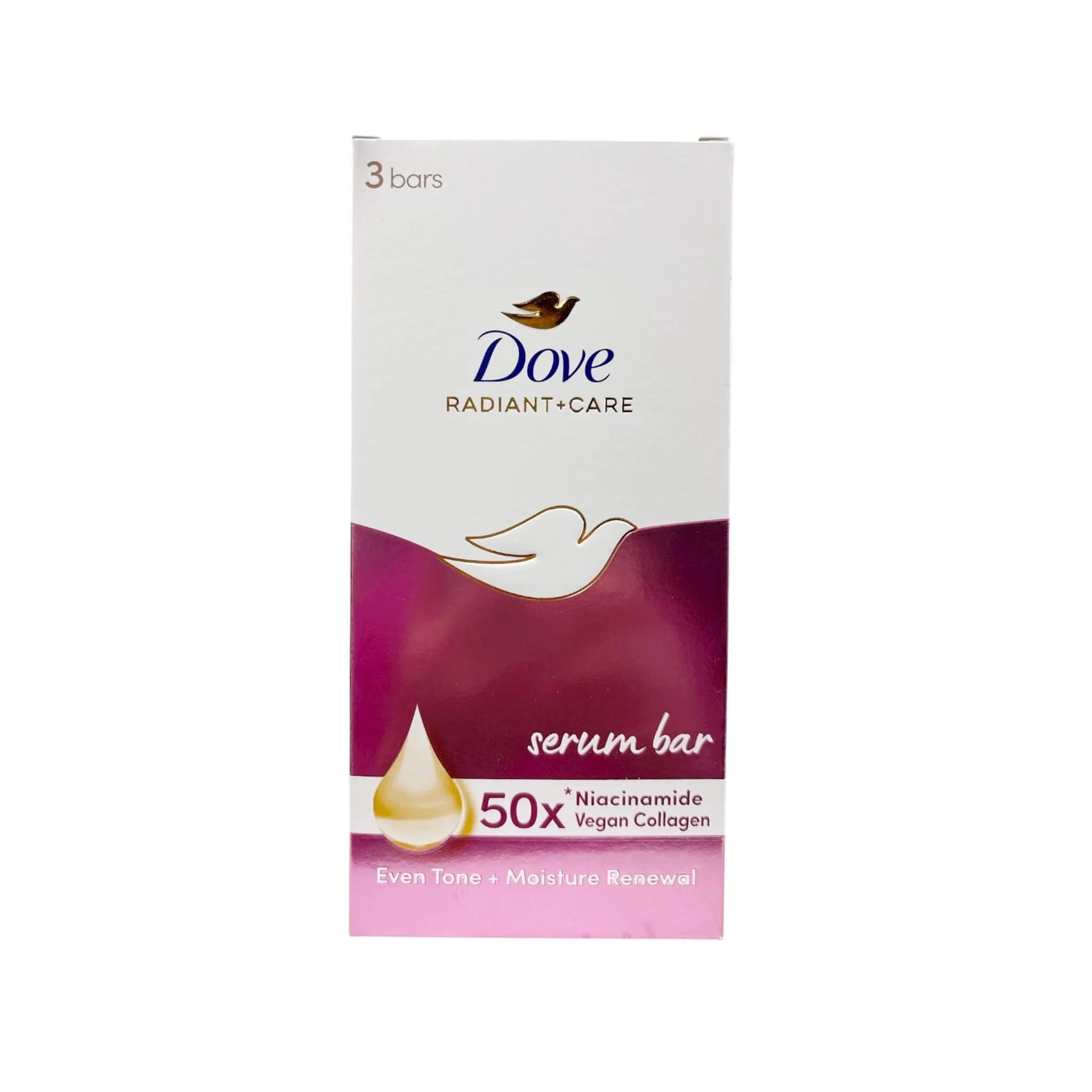 DOVE Radiant+Care Serum Bar 90g x 3 Bars