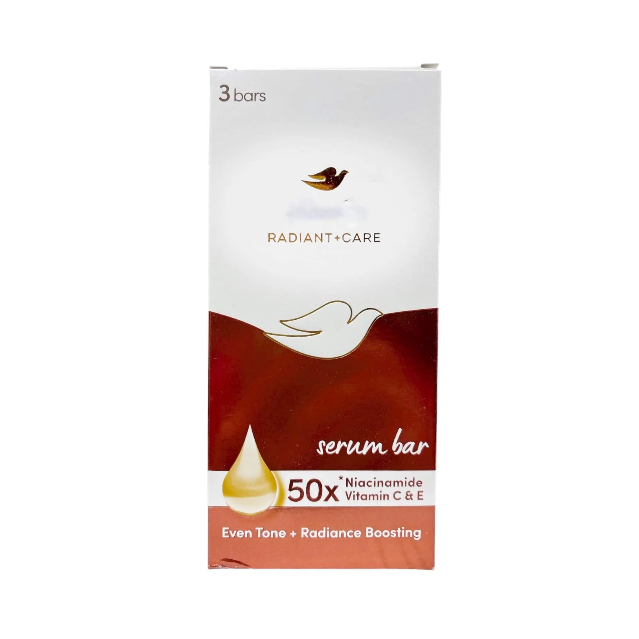 DOVE Radiant+Care Serum Bar 90g x 3 Bars