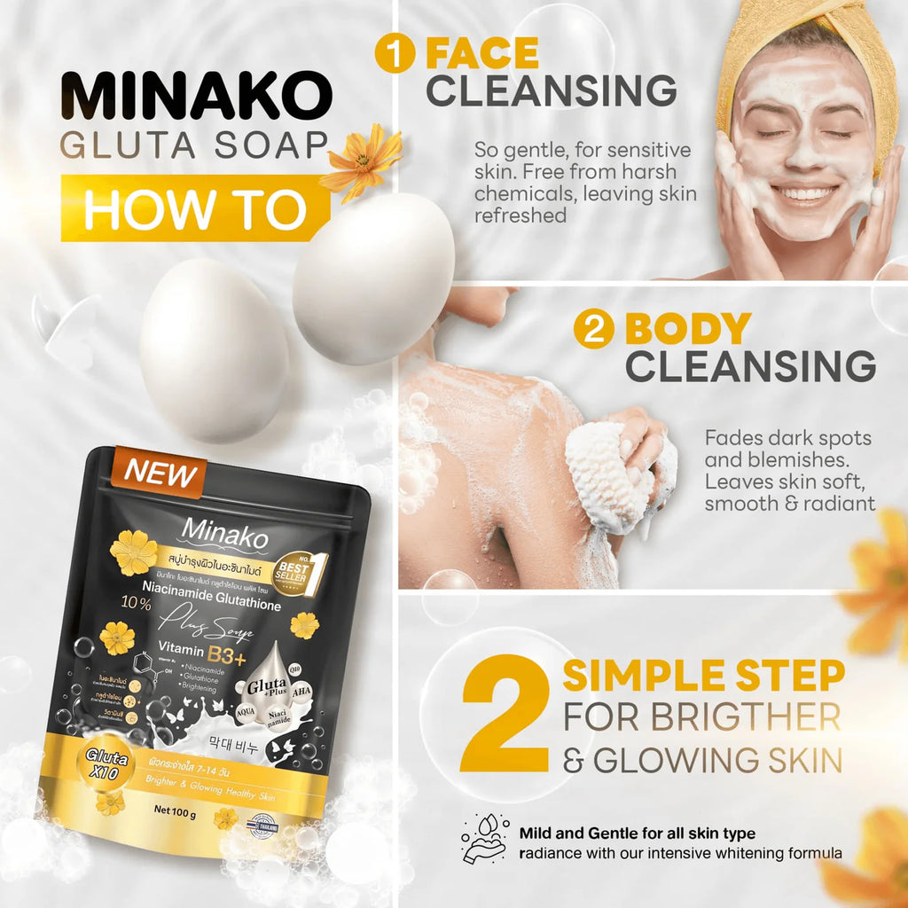 Minako Niacinamide Glutathione Plus Soap