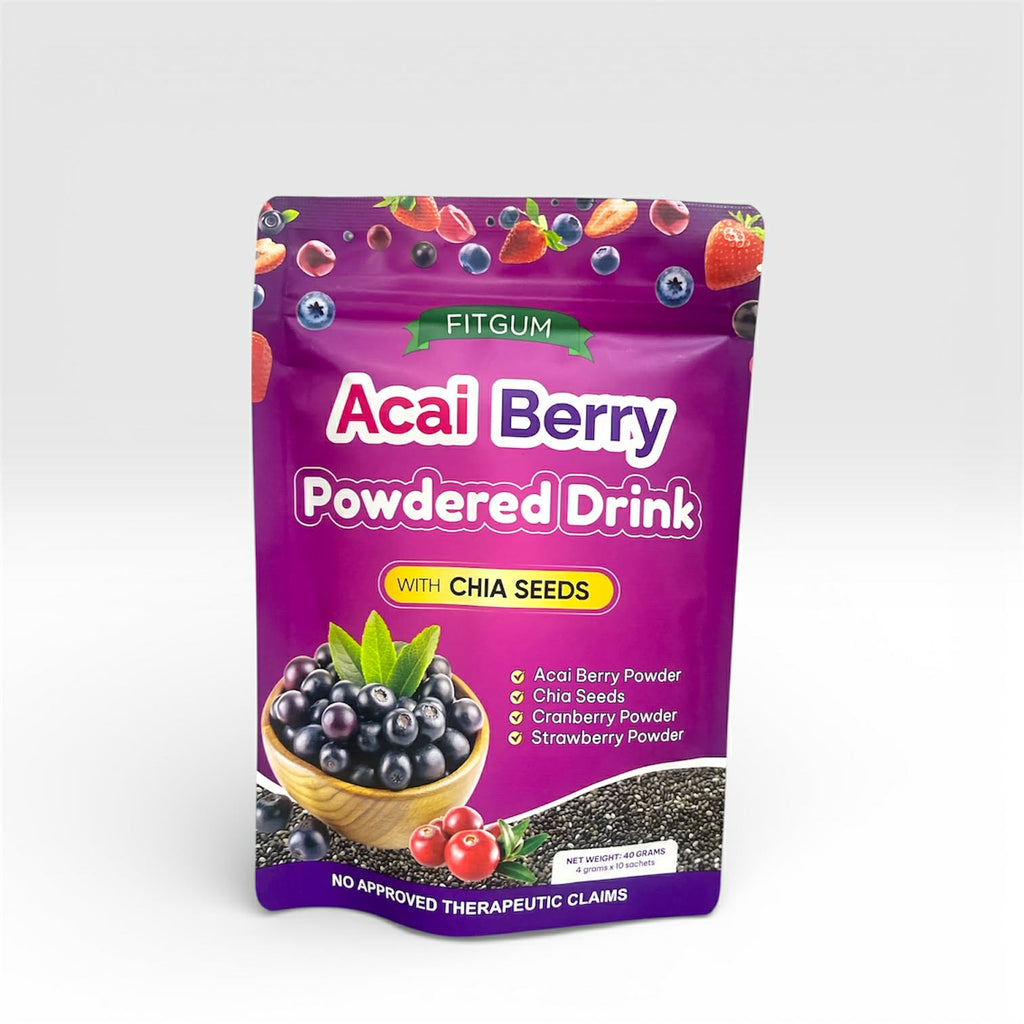 FITGUM Acai Berry Powdered Drink with Chia Seeds (4g x 10 sachets)