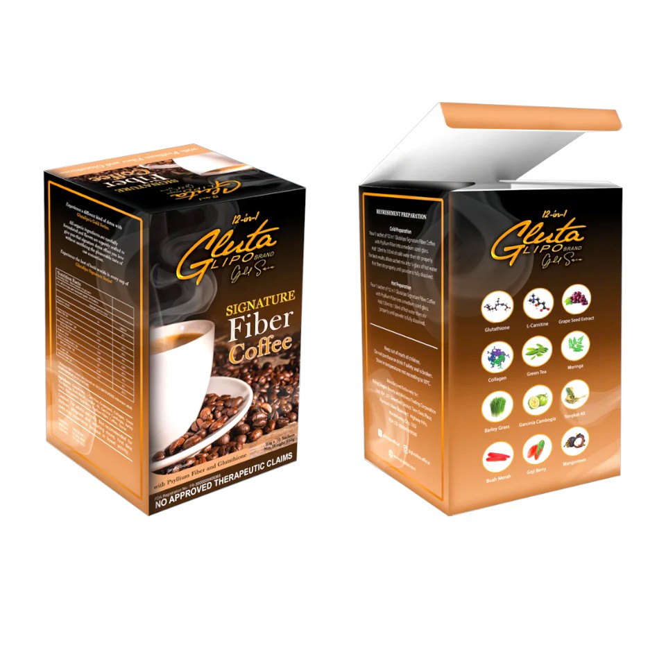 GLUTA LIPO Gold Series FIBER COFFEE