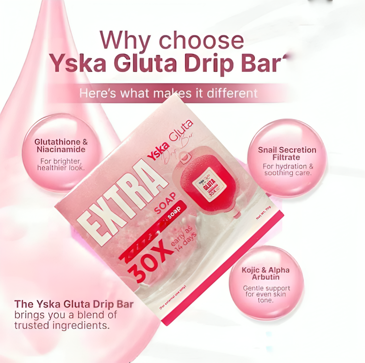YSKA - Gluta Drip Bar 30X EXTRA Whitening Soap 70g