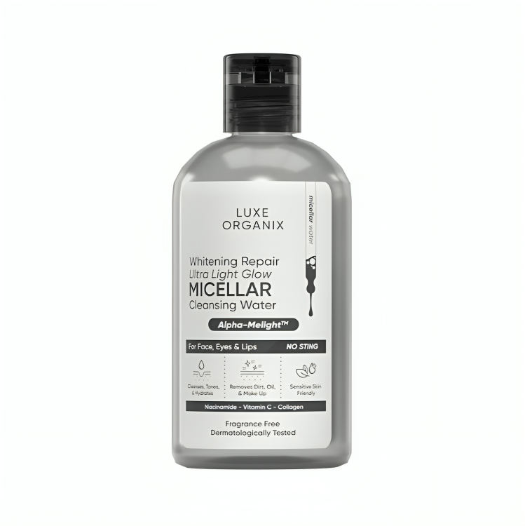 LUXE ORGANIX Whitening Repair Ultra Light Glow Micellar Cleansing Water 300ml
