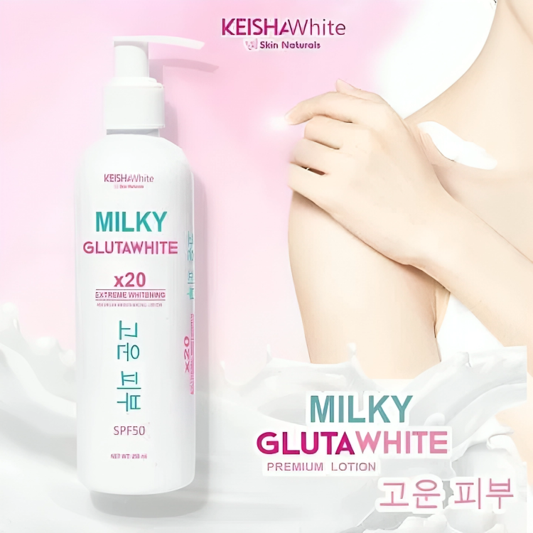 KEISHA Milky Gluta White Premium Lotion X20 whitening; SPF 50-250ML