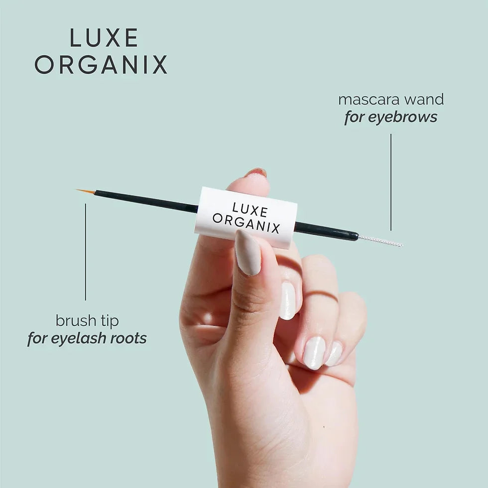 LUXE ORGANIX Castor Oil Dual Tip Eyelash &  Brow Growth Serum 12ml
