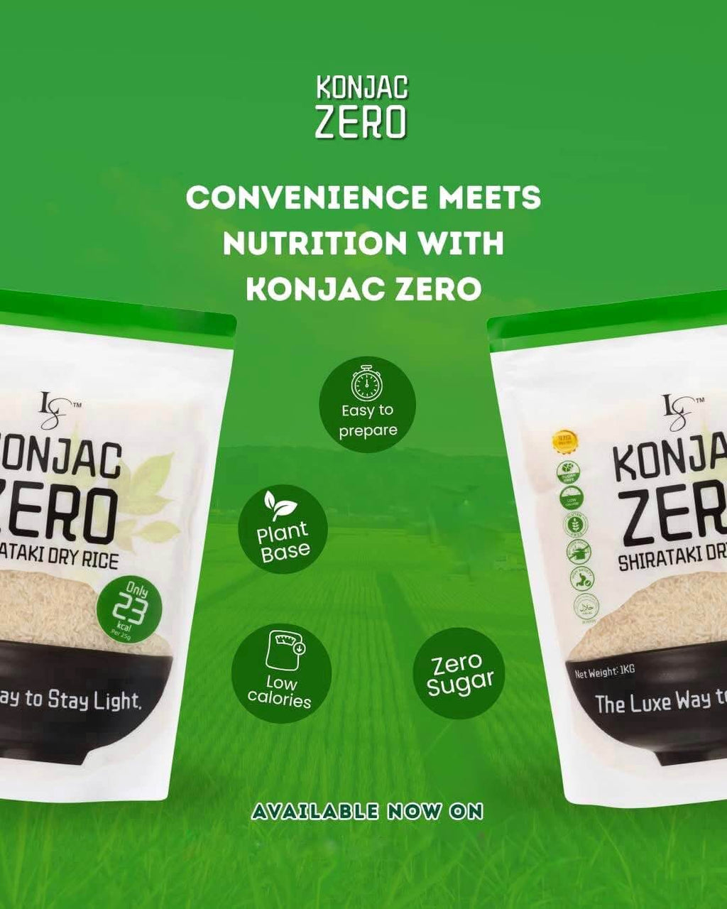 Luxe Slim Konjac Zero Shirataki Dry Rice 500g