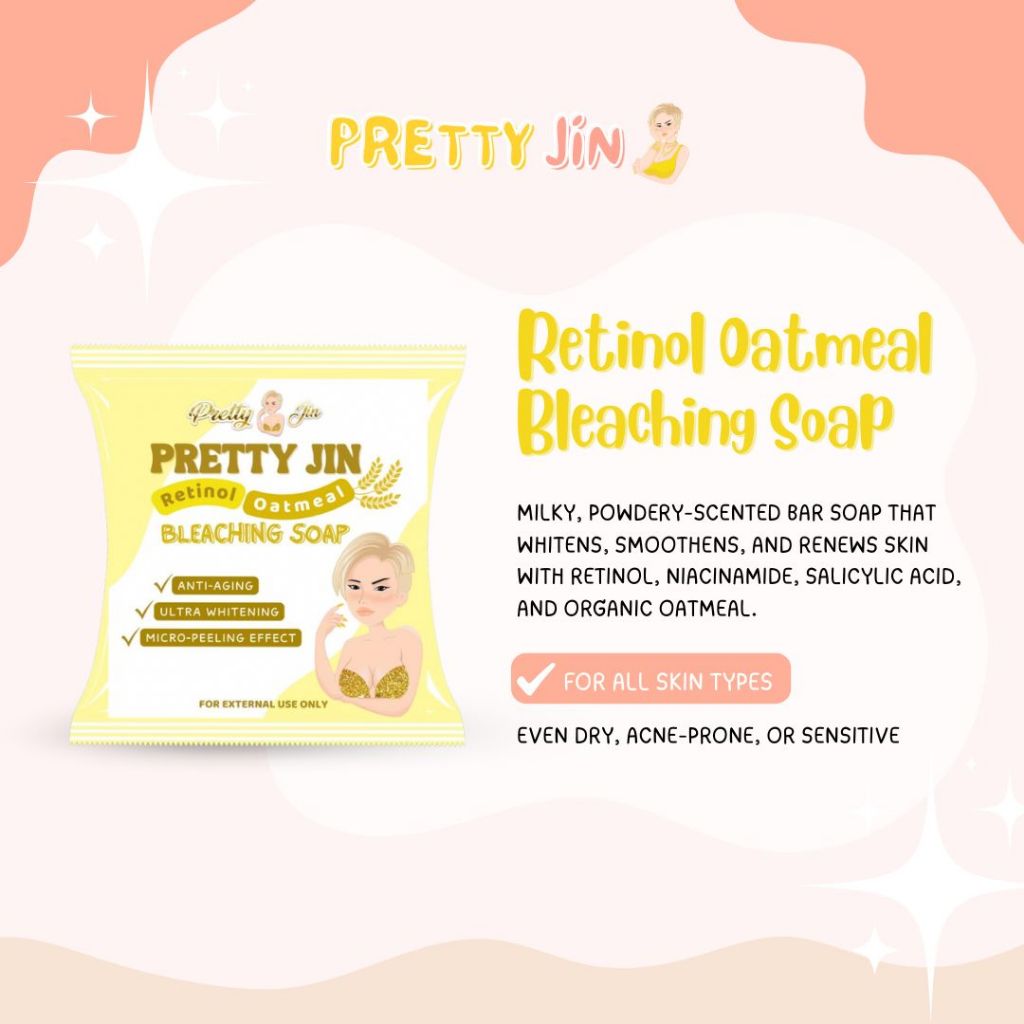 Pretty Jin Retinol Oatmeal Bleaching Soap