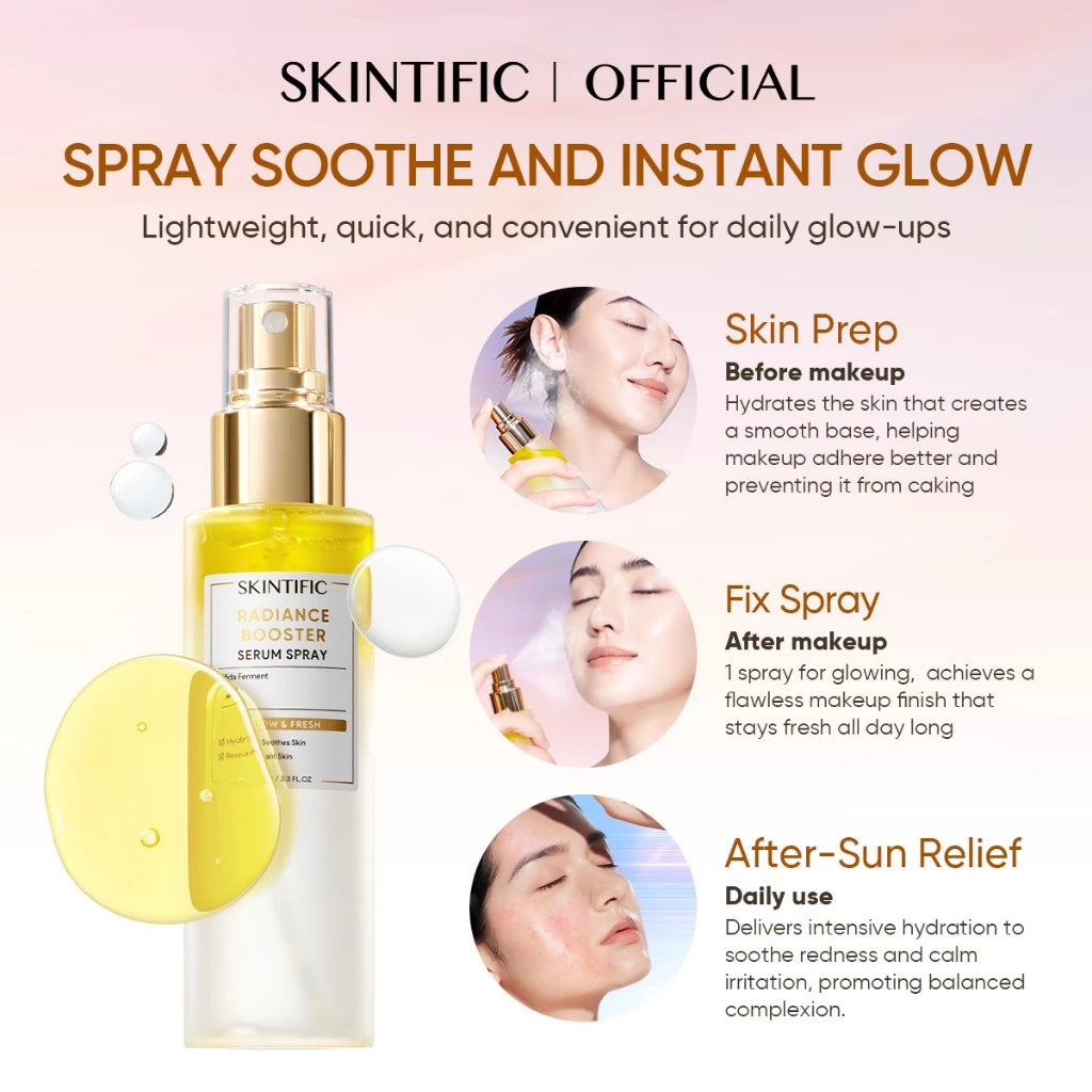 Skintific 3 in 1 Instant Glowing Radiance Booster Serum Spray 50ml