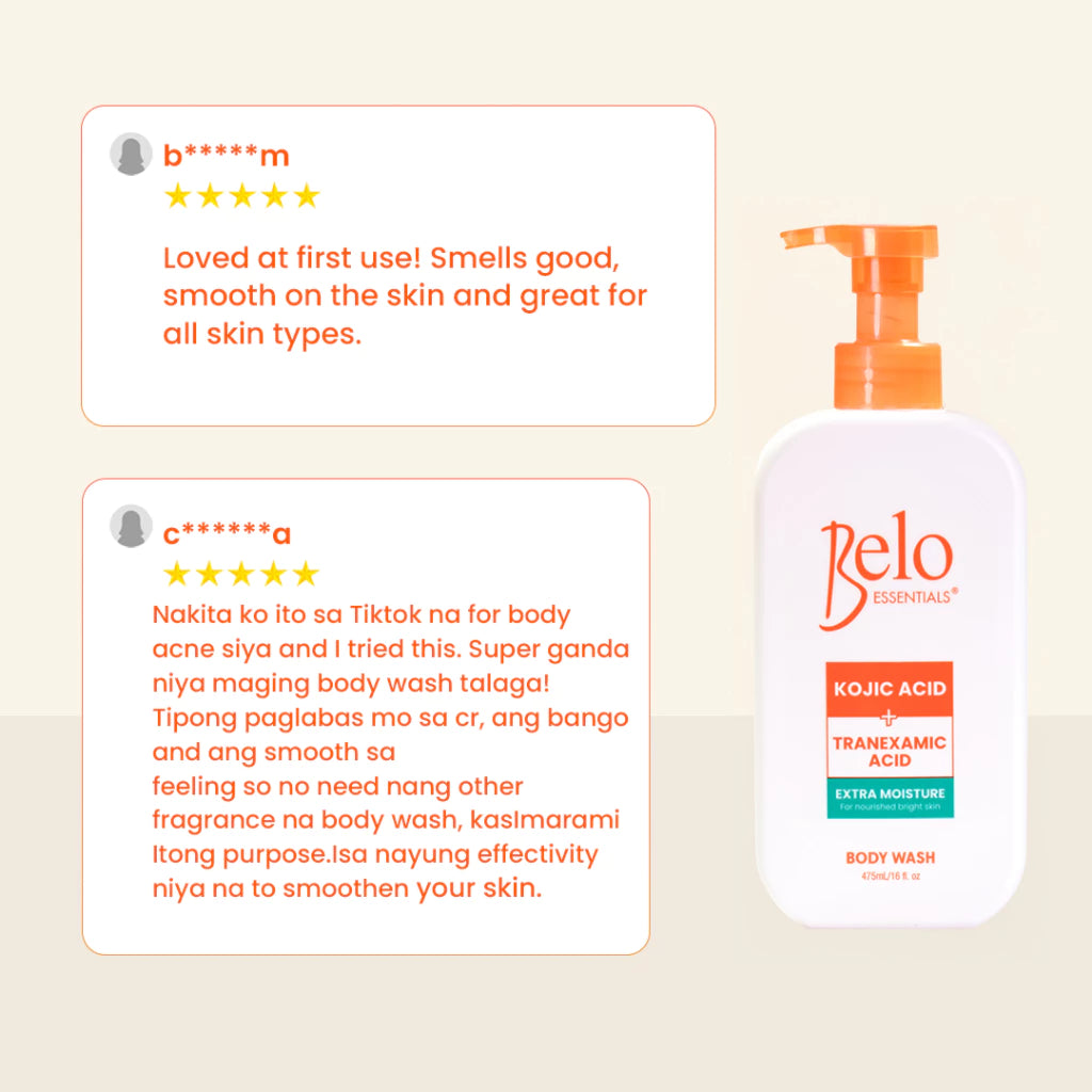 Belo Essentials Kojic Acid + Tranexamic Acid Extra Moisture Body Wash