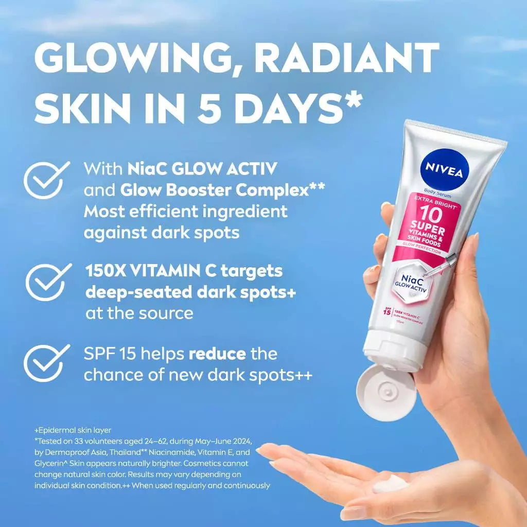 Nivea Body Extra Brightening Super 10 Vitamin Serum Lotion with SPF15
