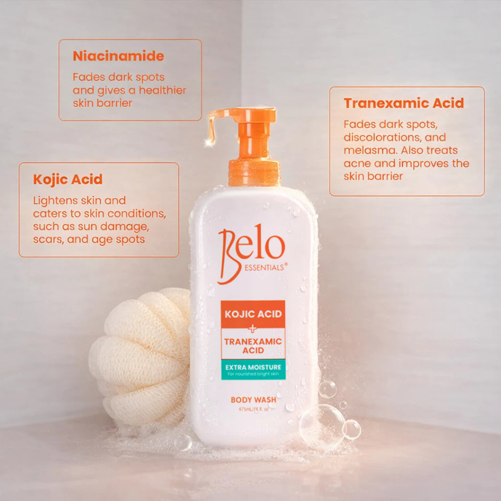 Belo Essentials Kojic Acid + Tranexamic Acid Extra Moisture Body Wash