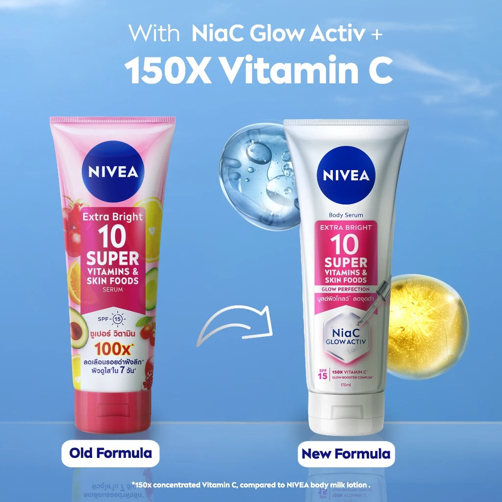 Nivea Body Extra Brightening Super 10 Vitamin Serum Lotion with SPF15