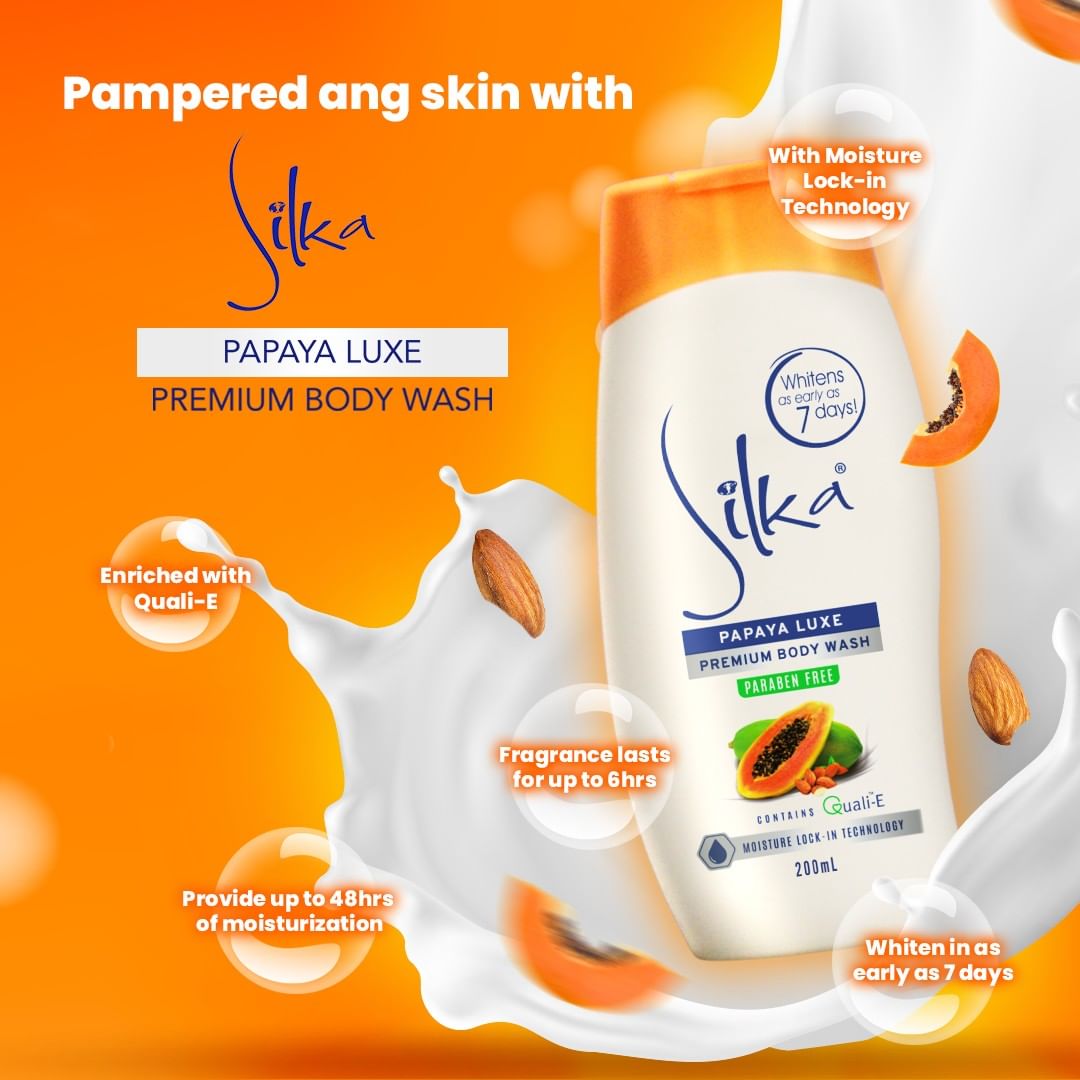 Silka Papaya Luxe Premium Body Wash 200ml