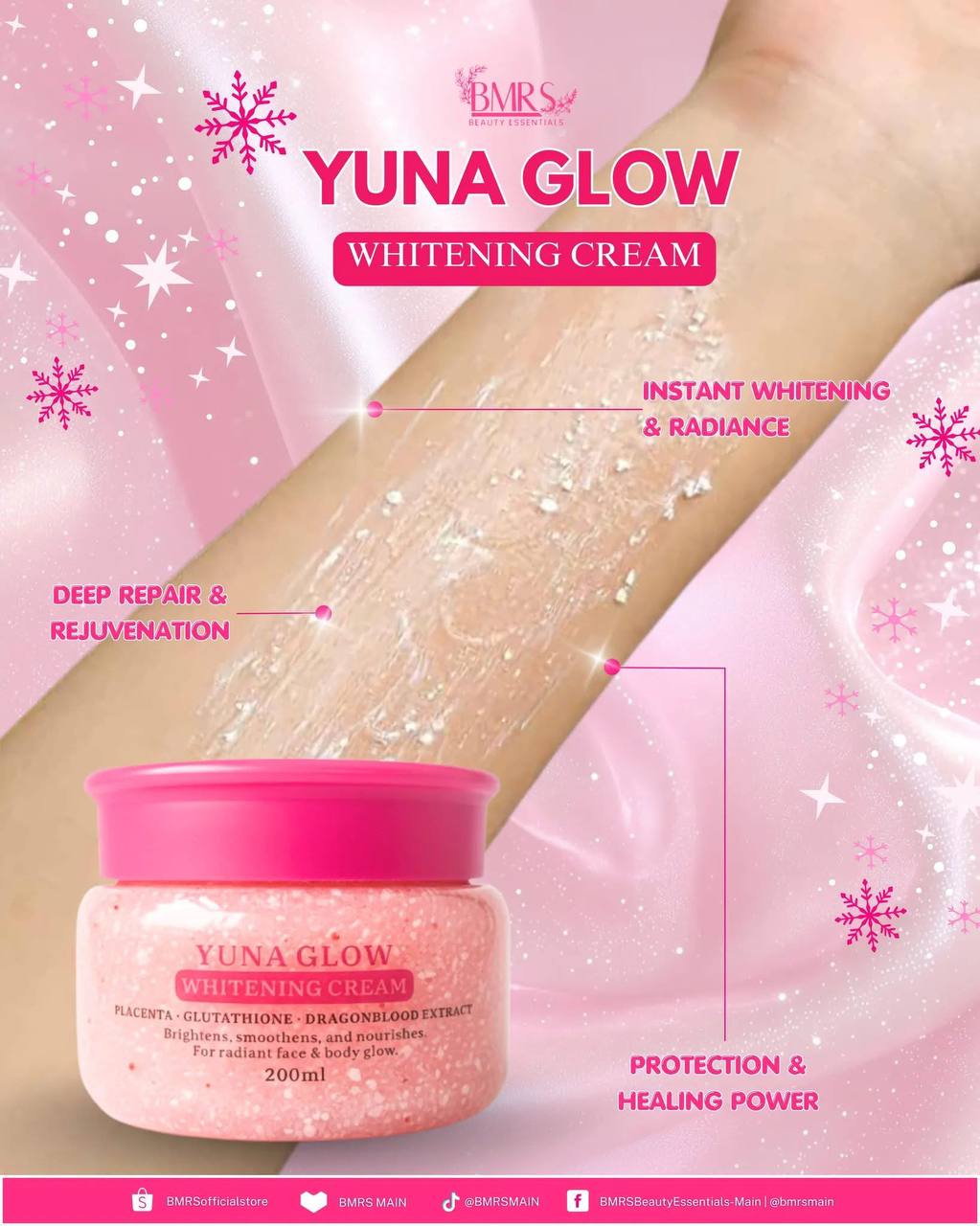 BMRS Yuna Glow Whitening Cream 200ml