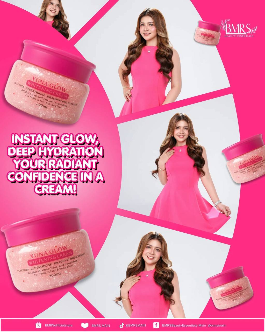 BMRS Yuna Glow Whitening Cream 200ml