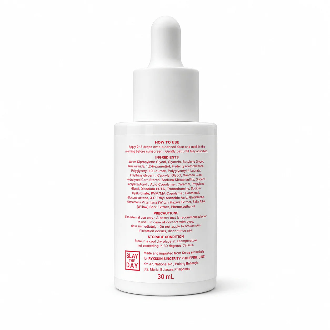 RYX Skin Sincerity Hydraglow Bright+ Morning Serum 30ml