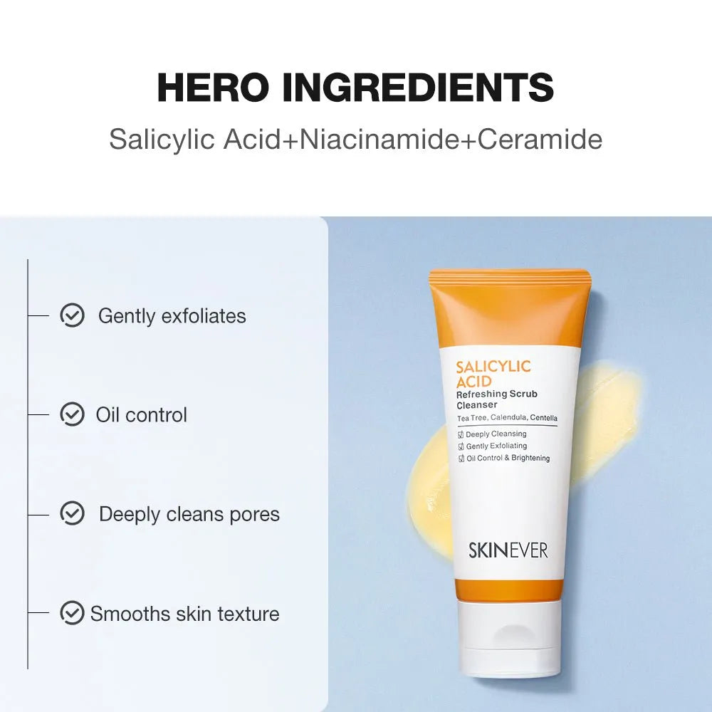 SKINEVER Salicylic Acid Refreshing Scrub Cleanser