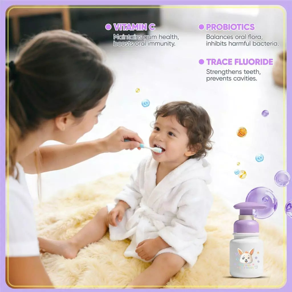 Tenderoo 0-3Years Toothgel Probiotic Vitamin C Fluoride Natural Baby Toothpaste Blueberry Flavor 60g