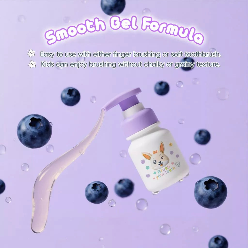 Tenderoo 0-3Years Toothgel Probiotic Vitamin C Fluoride Natural Baby Toothpaste Blueberry Flavor 60g
