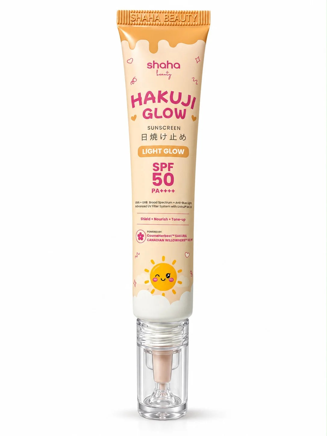 Shaha Beauty Hakuji Glow Tinted Sunscreen SPF50 PA+++ 30ml