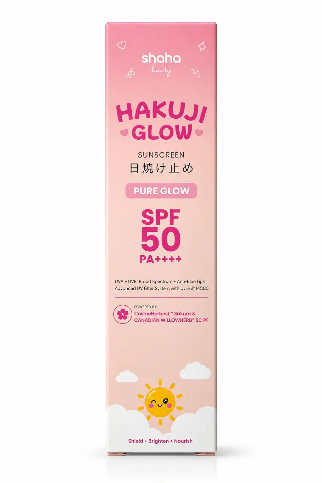 Shaha Beauty Hakuji Glow Tinted Sunscreen SPF50 PA+++ 30ml
