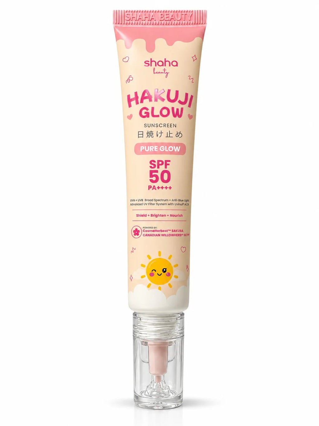 Shaha Beauty Hakuji Glow Tinted Sunscreen SPF50 PA+++ 30ml