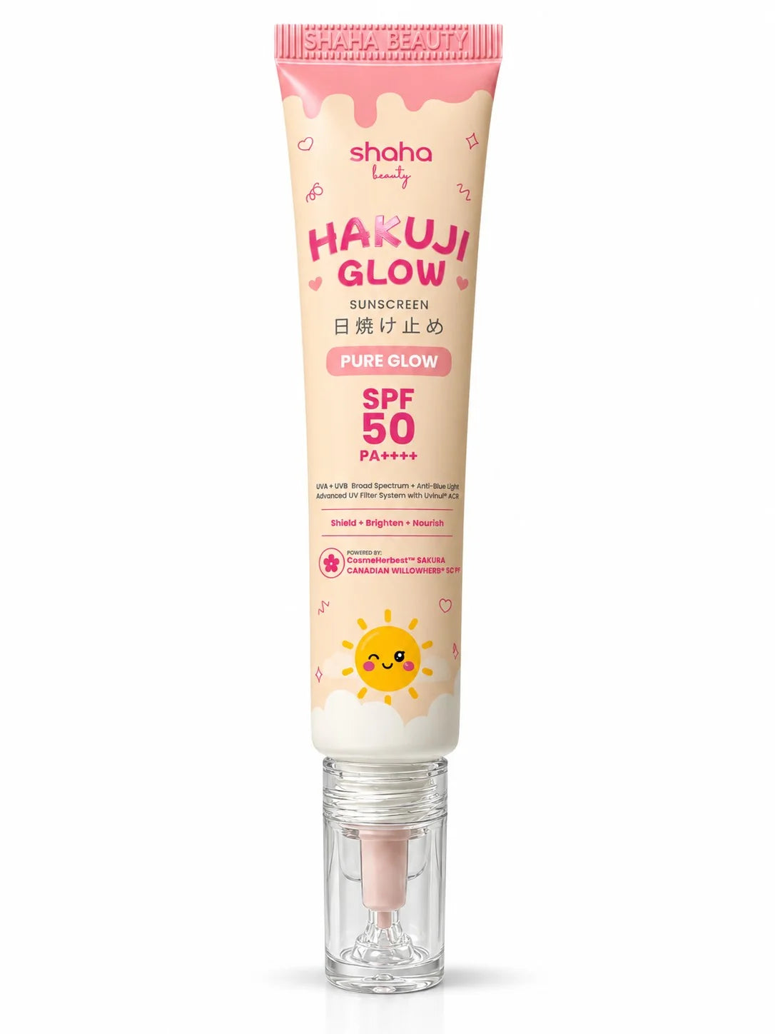 Shaha Beauty Hakuji Glow Tinted Sunscreen SPF50 PA+++ 30ml