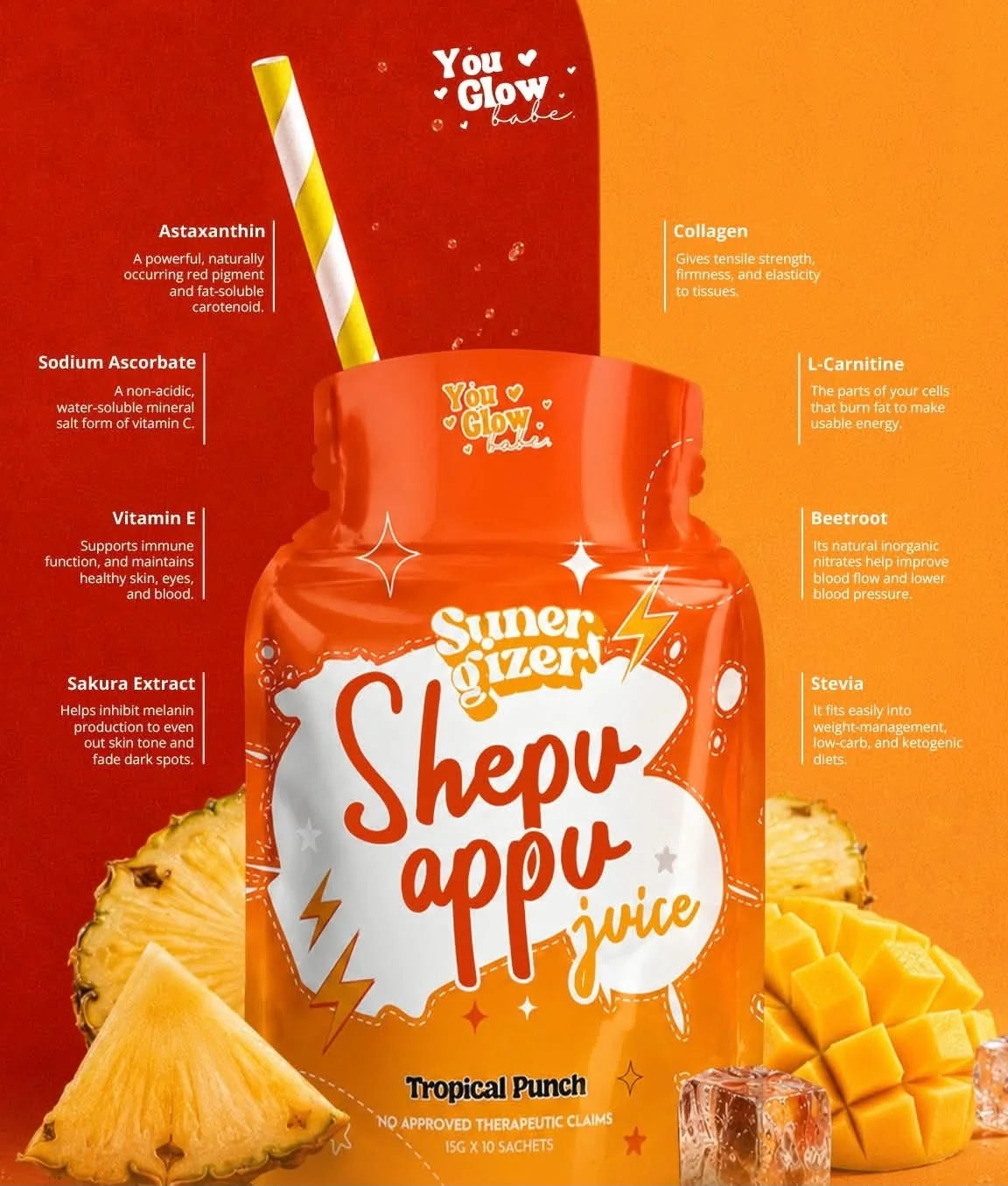 You Glow Babe Shepu Appu Juice Tropical Punch 150g